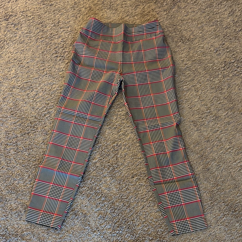New York & Company Multicolor Plaid Trousers
